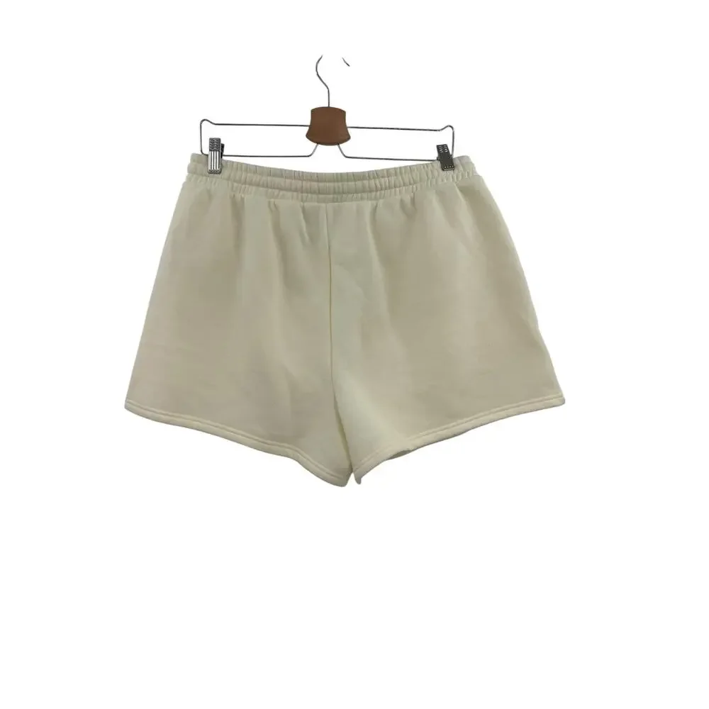 White Fox Era 8 Lounge‎ Essentials Cream Sweat Shorts Drawstring Size XL